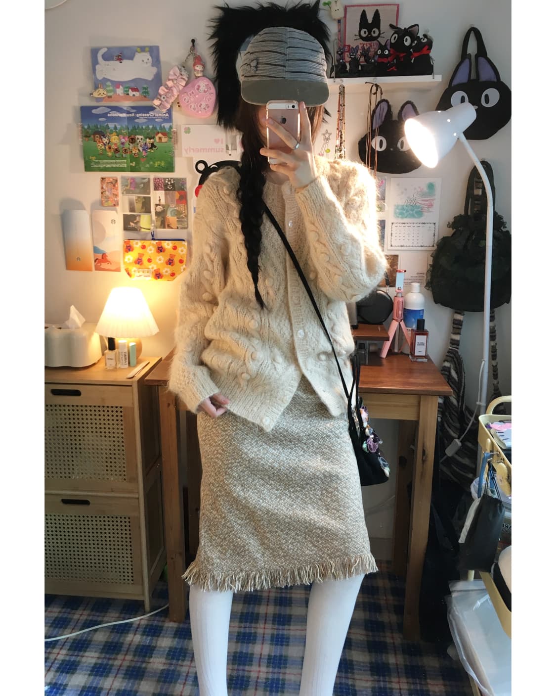 VINTAGE CABLE KNIT CARDIGAN BEIGE 상품이미지2