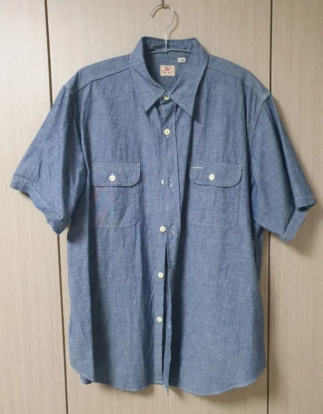 슈가케인 반팔 샴브레이 셔츠 XL 상품이미지1