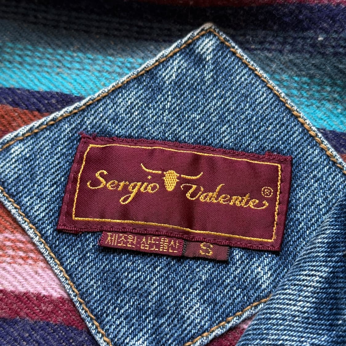 SERGIO VALENTE 블랭킷 안감 데님 봄버 자켓 S~M 상품이미지10
