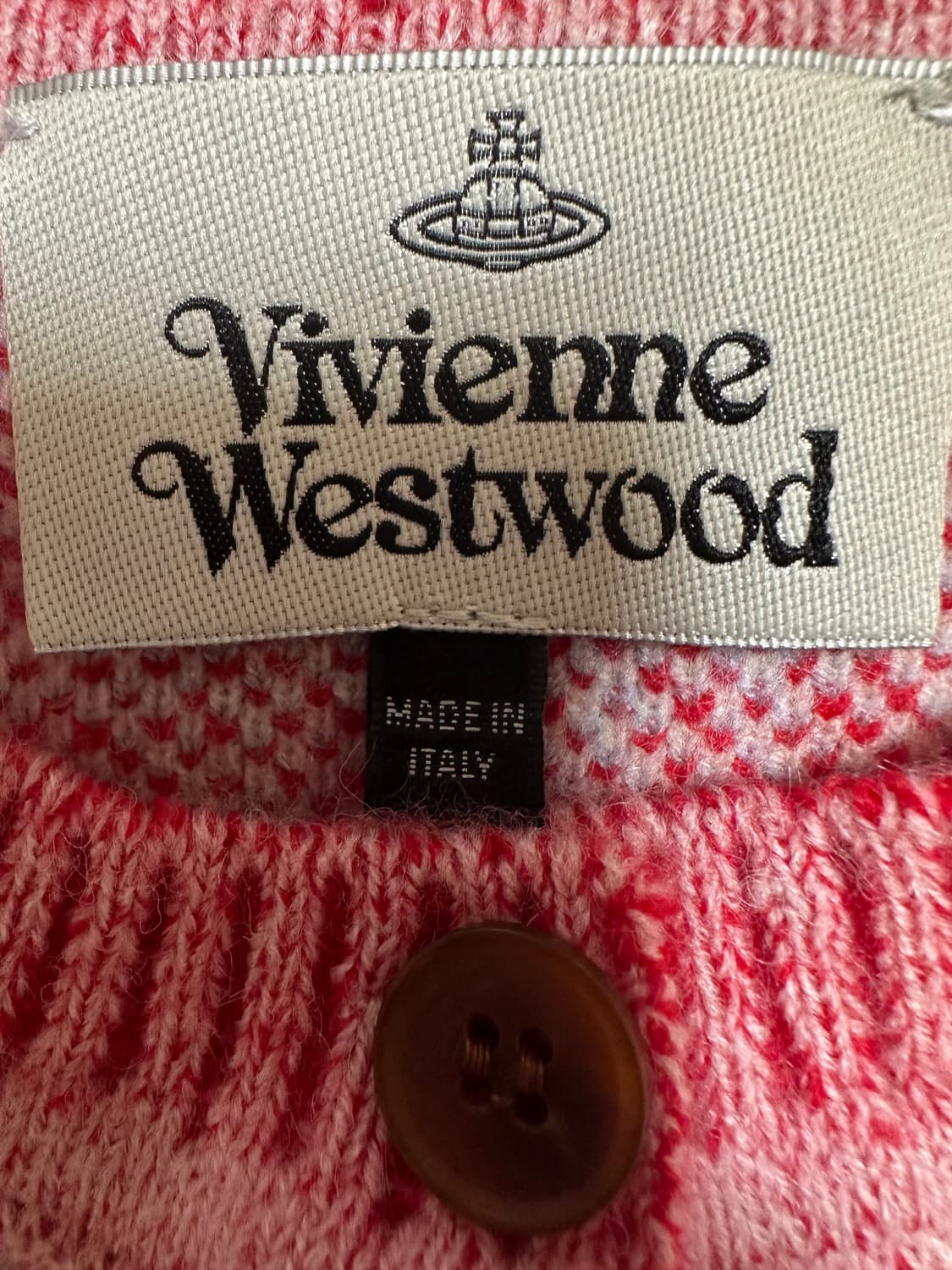 비비안웨스트우드 마드라스 체크 메리노울양모가디건 유일매물 상품이미지4