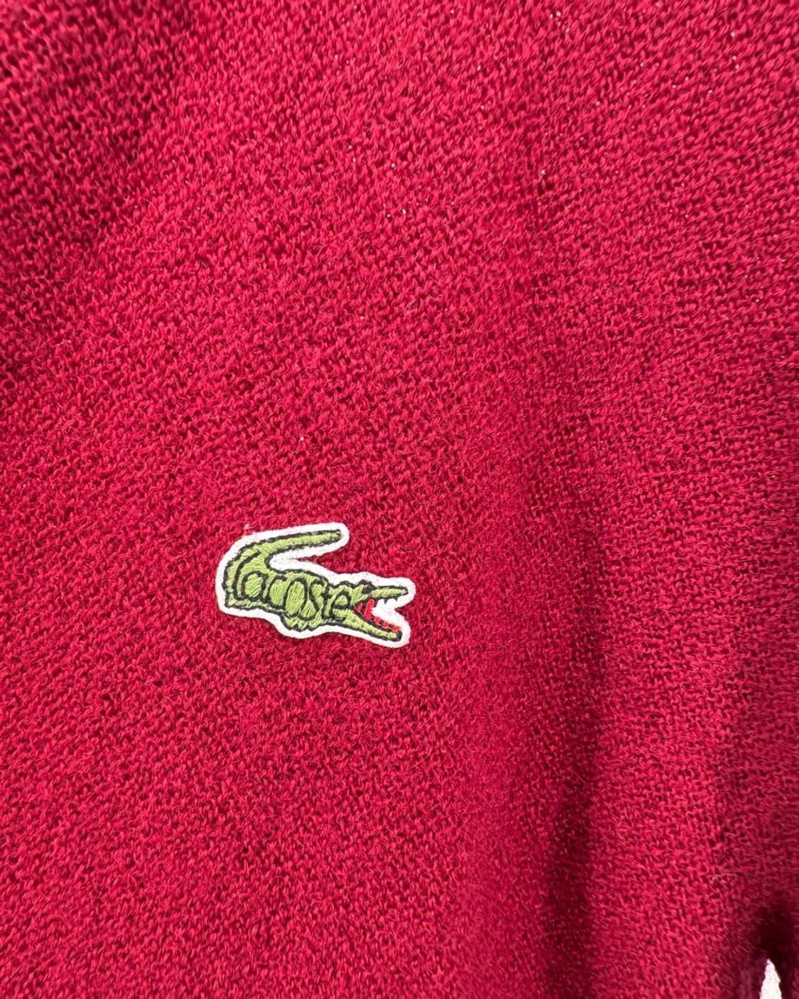 🐊 Lacoste 빈티지 울 가디건 (버건디 / A급) 상품이미지4