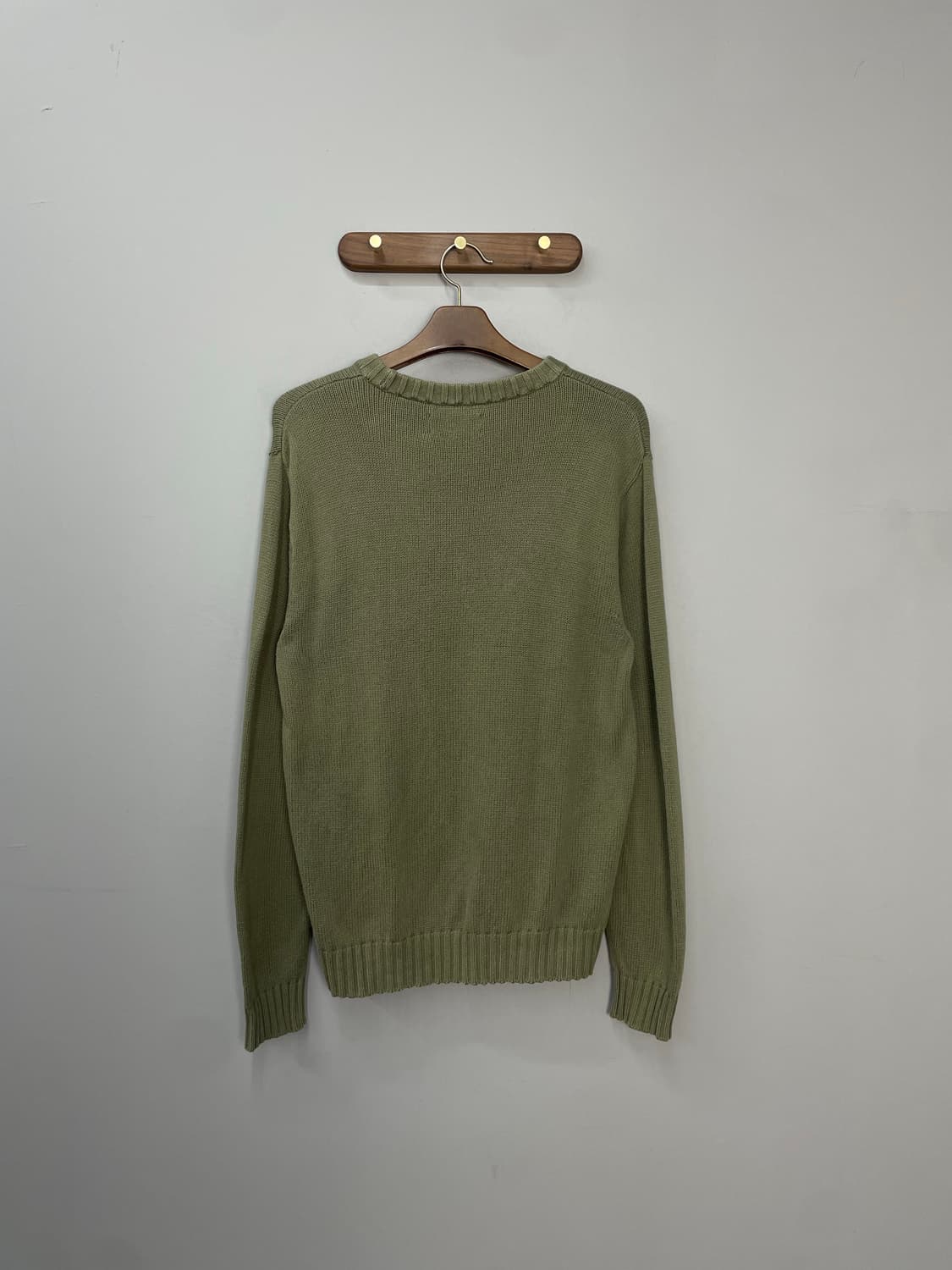 챕스 카키 코튼 라운드넥 니트 H768 상품이미지4