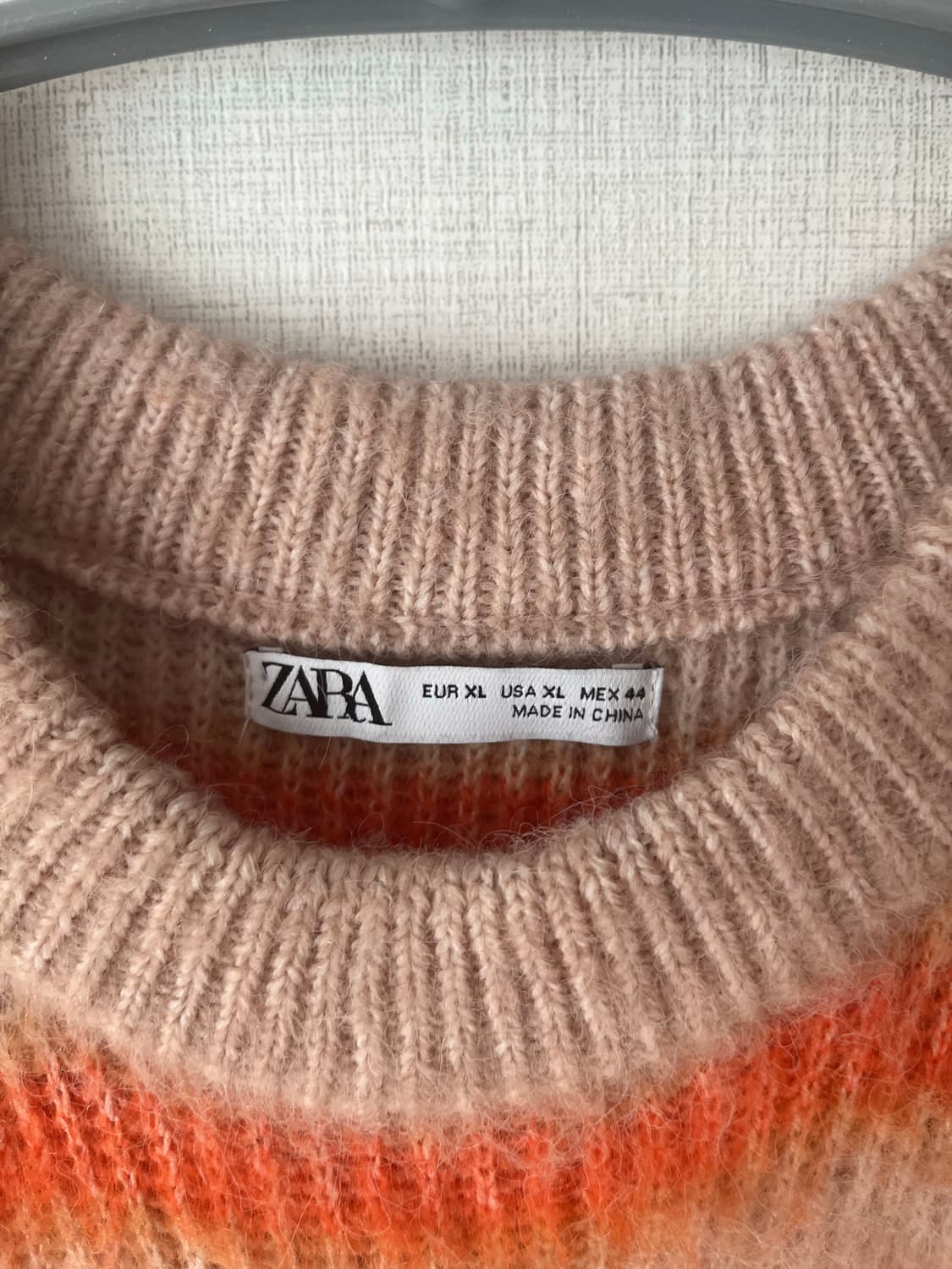 ZARA 오렌지 스트라이프 니트 상품이미지3