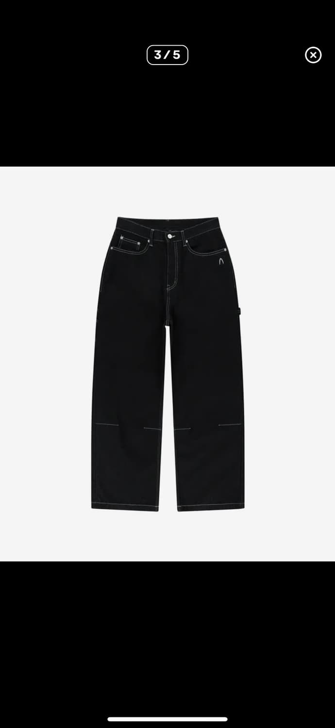 아캄 카펜터 데님팬츠 블랙 1사이즈 상품이미지3