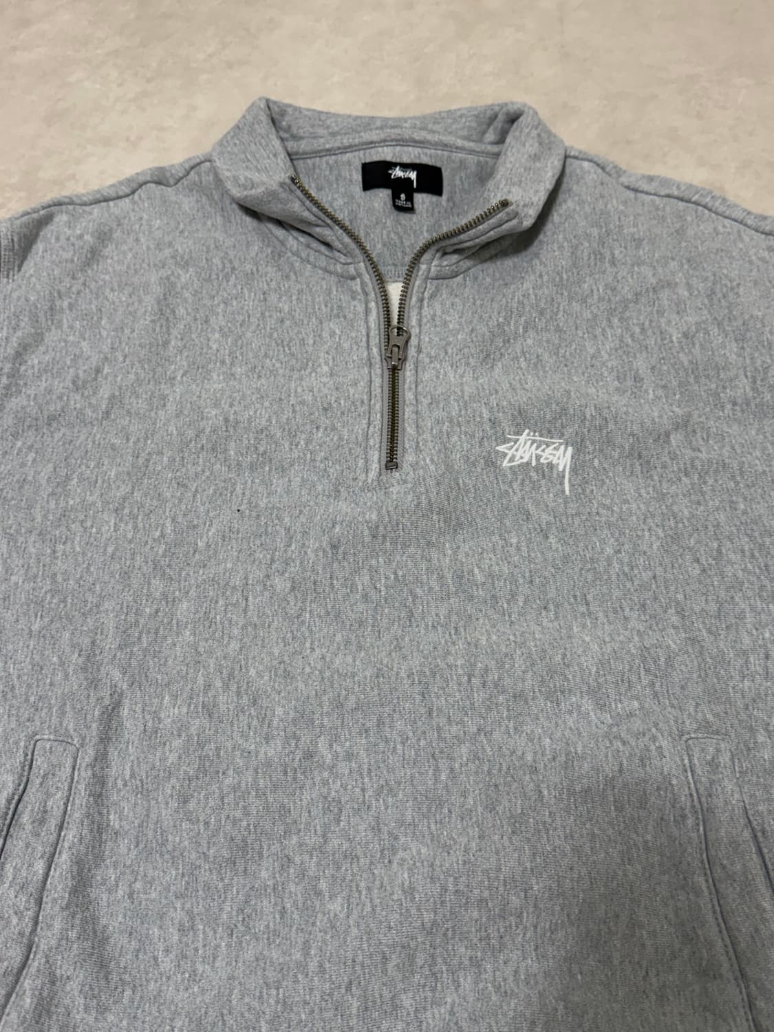 스투시 오버다이드 스탁 로고 모크넥 상품이미지3