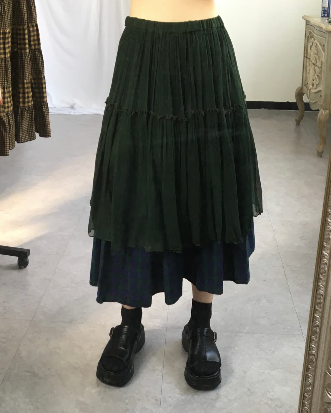 Layered pleats skirt 상품이미지5