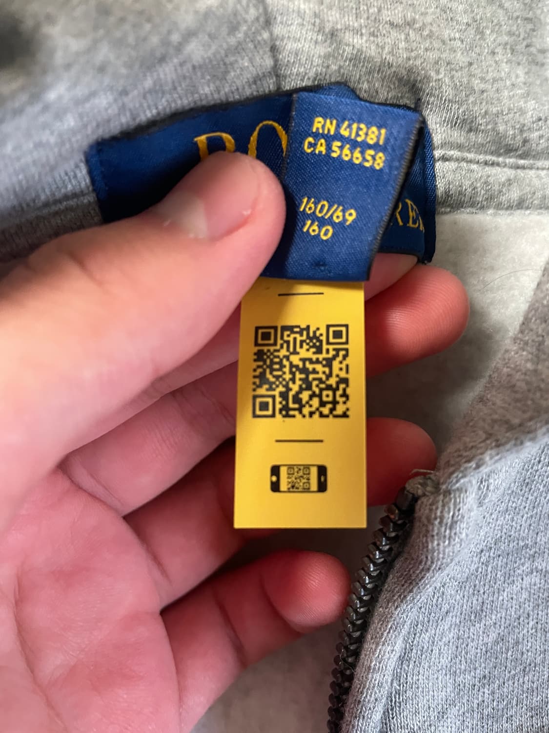 폴로 랄프로렌 후드집업 그레이M 상품이미지4