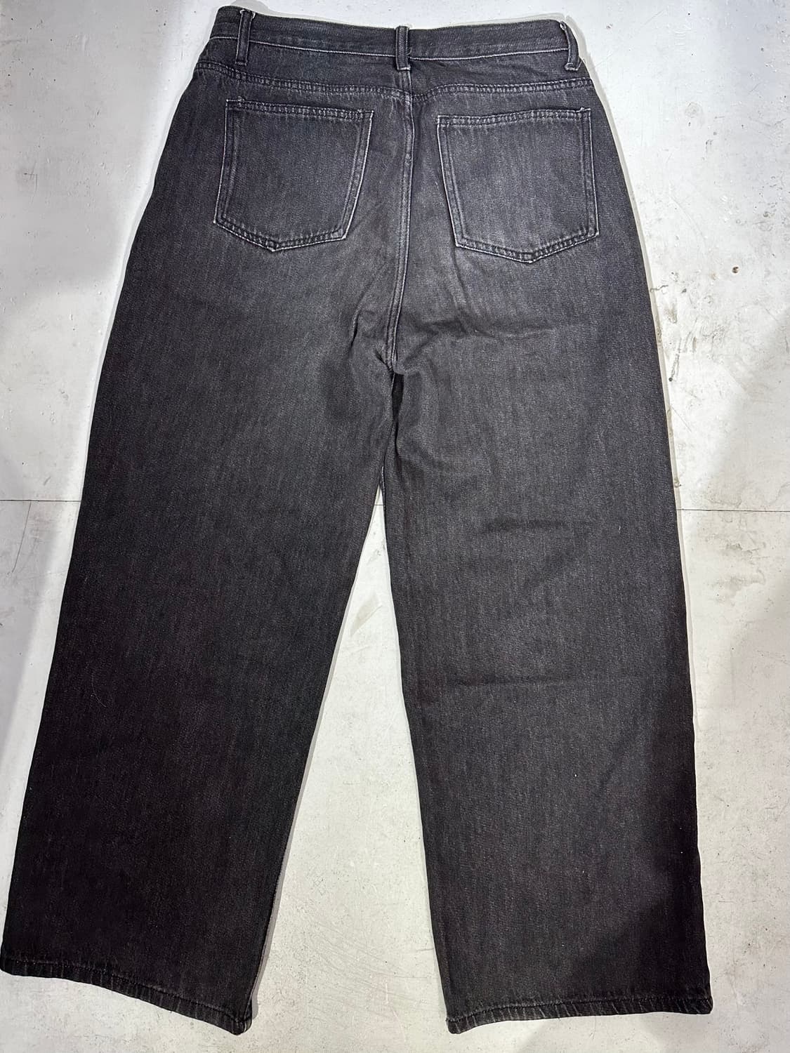 빈티지 흑청 와이드 데님 팬츠 청바지 L 상품이미지5