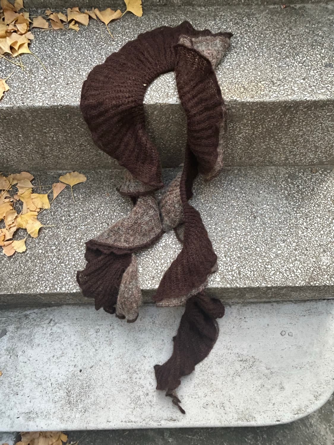 2000s 라떼갸루 모리걸 초코 트위스트 머플러 상품이미지3