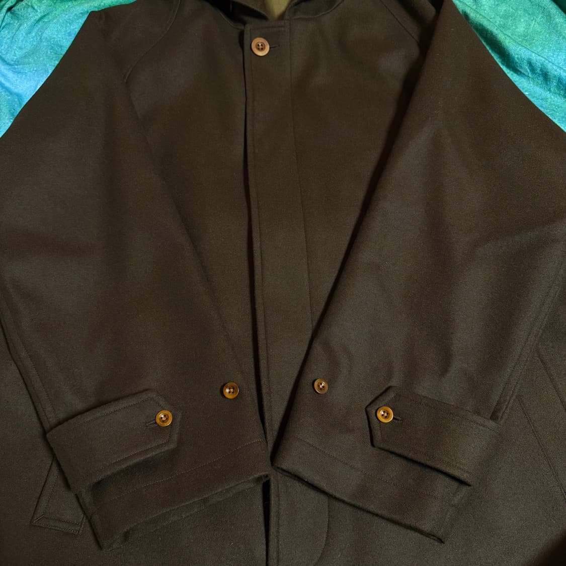 [38]캡틴선샤인 Super 120’s 브라운 멜튼 울 후드 필드 코트 상품이미지9