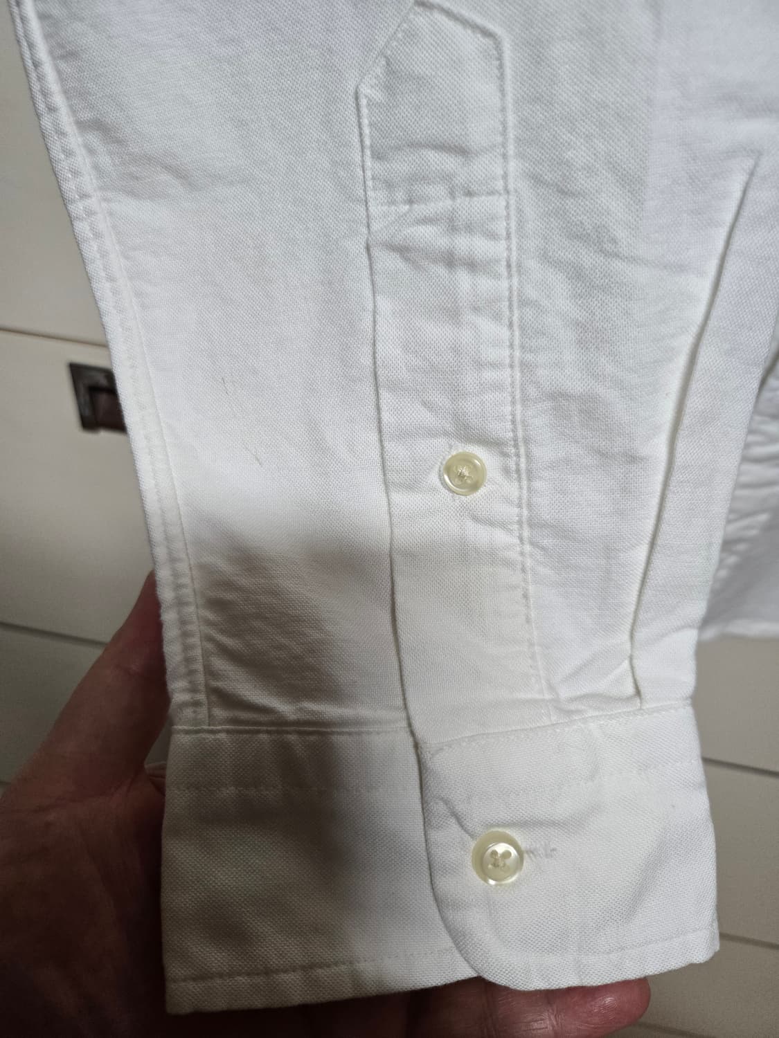 폴로랄프로렌 옥스포드 신형 화이트 셔츠 큐알택있는 새상품 상품이미지3