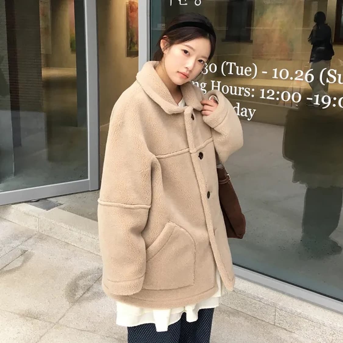 셀리테일즈 리버시블 무스탕 코트 상품이미지5