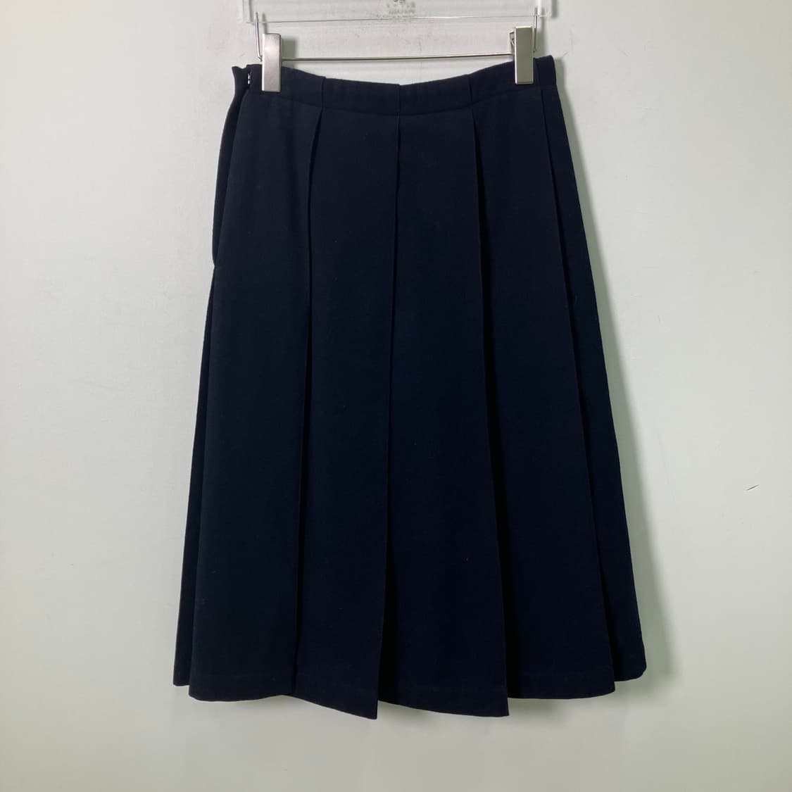 질샌더 네이비 울 플리츠 스커트 36 상품이미지2