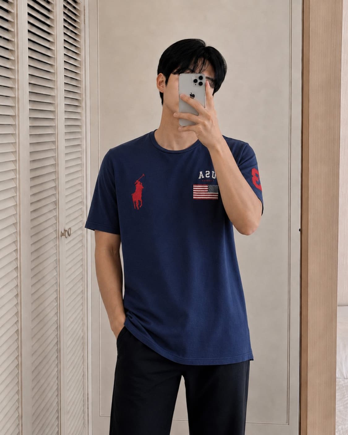 폴로 랄프로렌 빅포니 네이비 성조기 반팔티
 상품이미지4