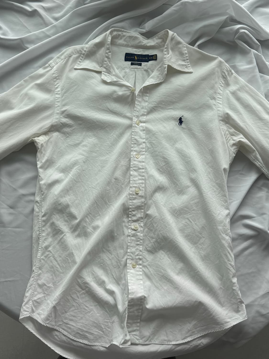 폴로 랄프로렌 화이트 슬림핏 포플린 셔츠 상품이미지2