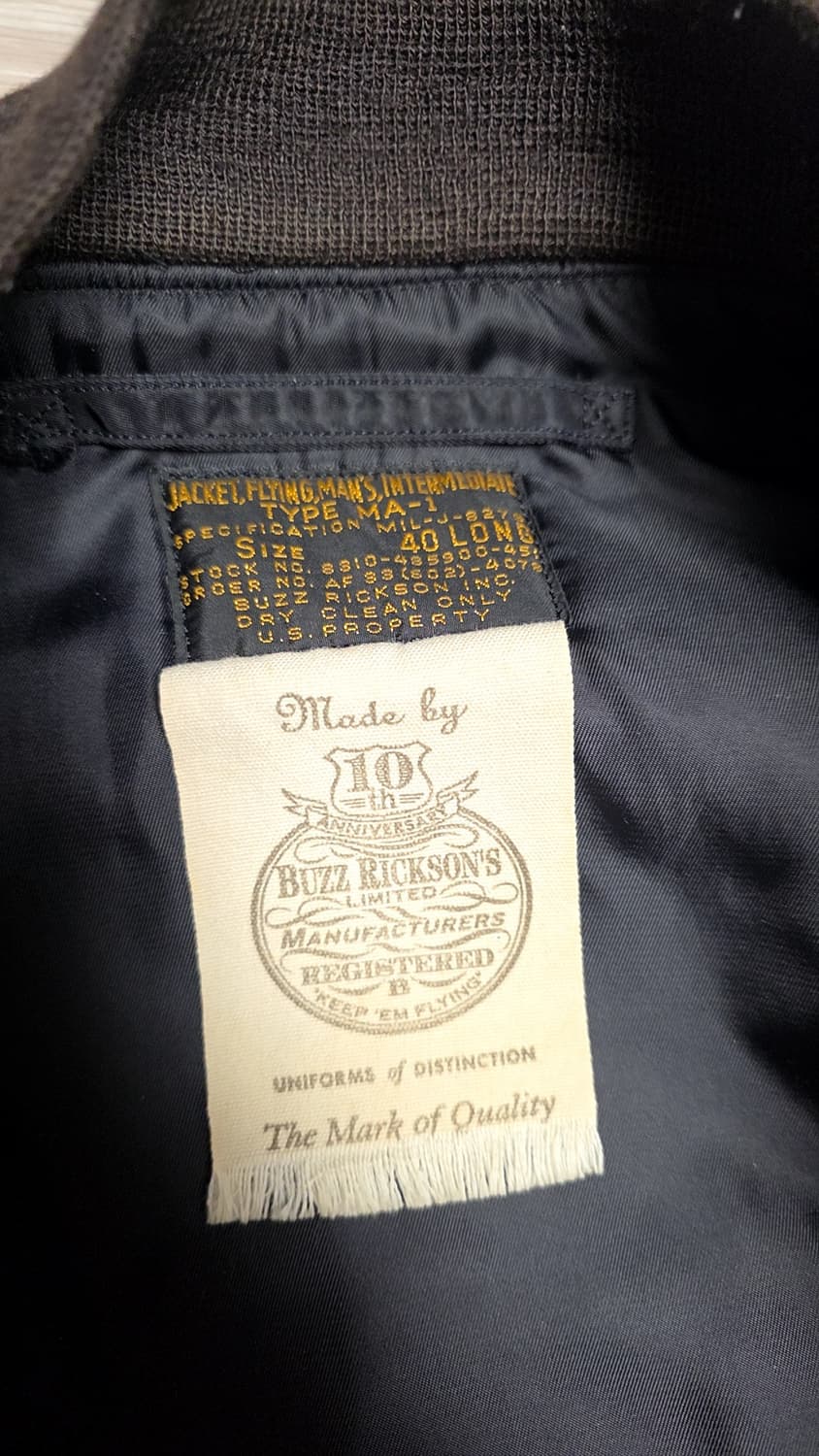 버즈릭슨 윌리엄깁슨 10주년 ma-1 블랙 상품이미지2