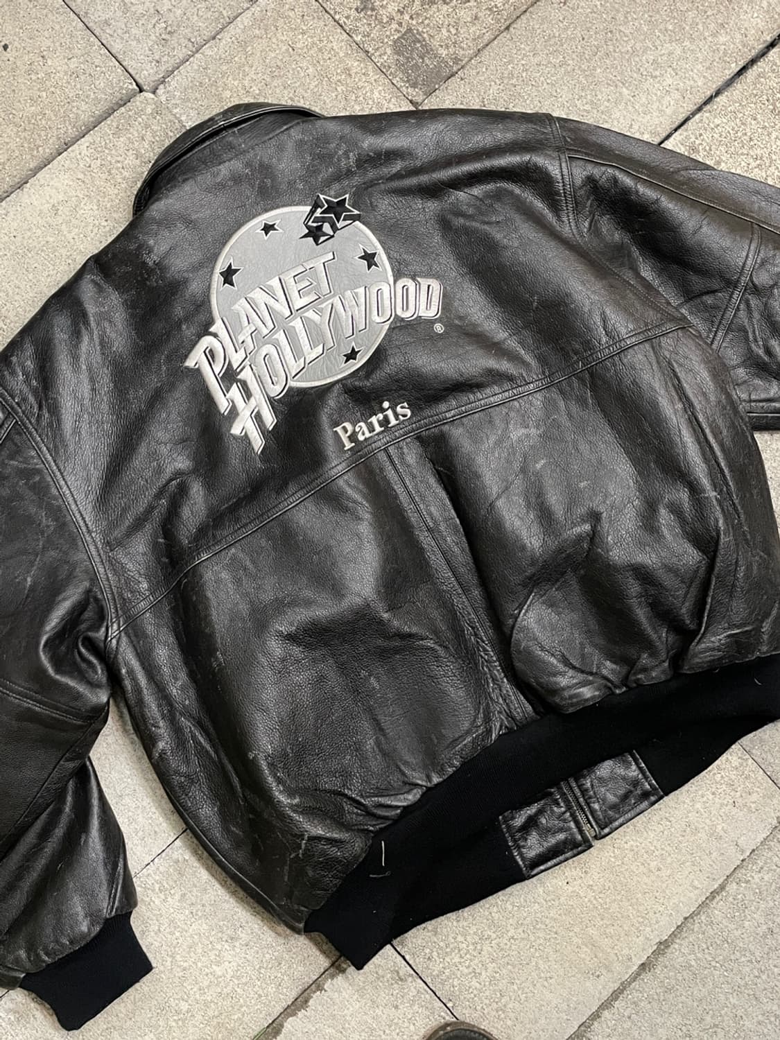 플래닛 할리우드 파리 레더 봄버 자켓 상품이미지7