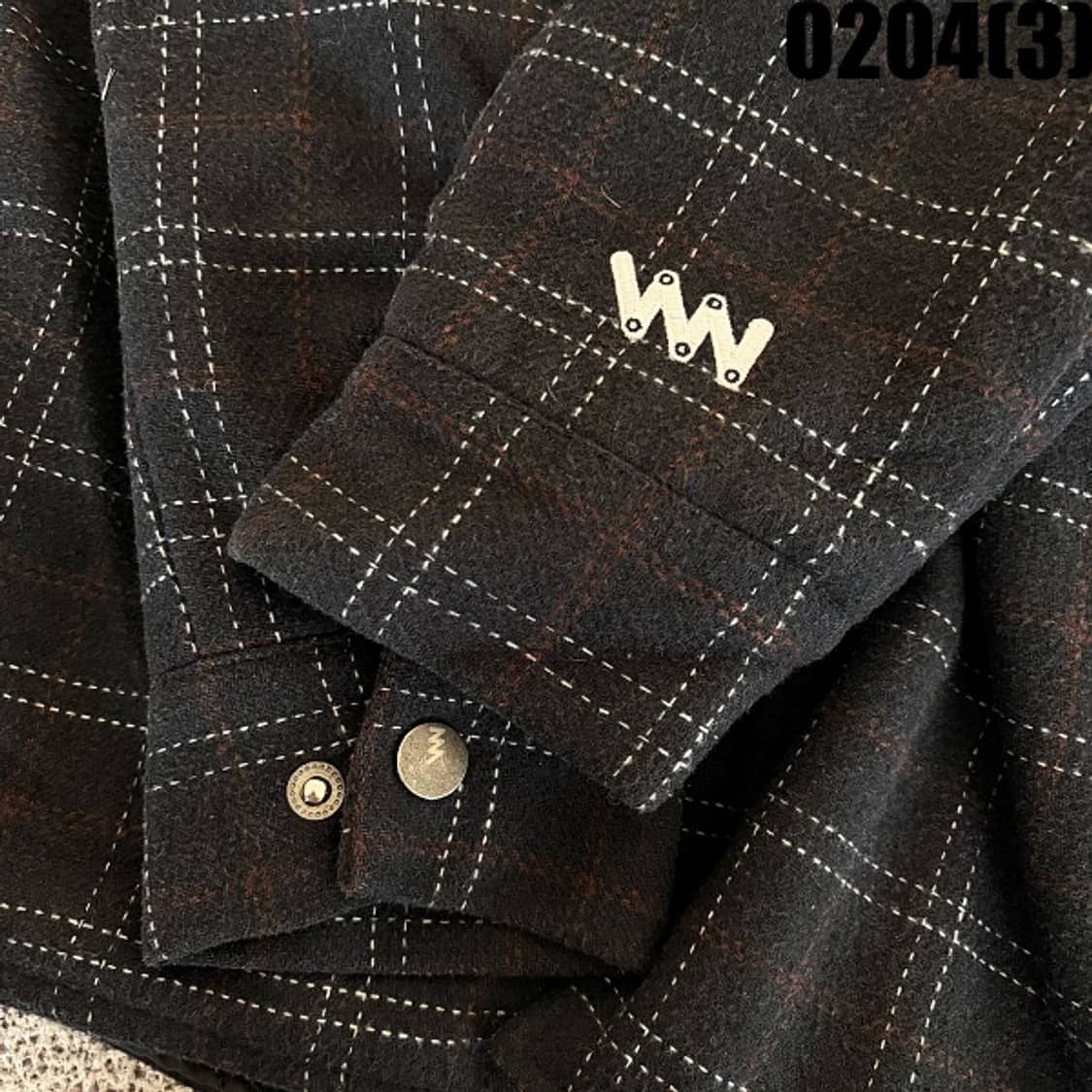 [M] WV프로젝트 체크패턴 오버핏 누빔 셔츠 자켓 상품이미지6