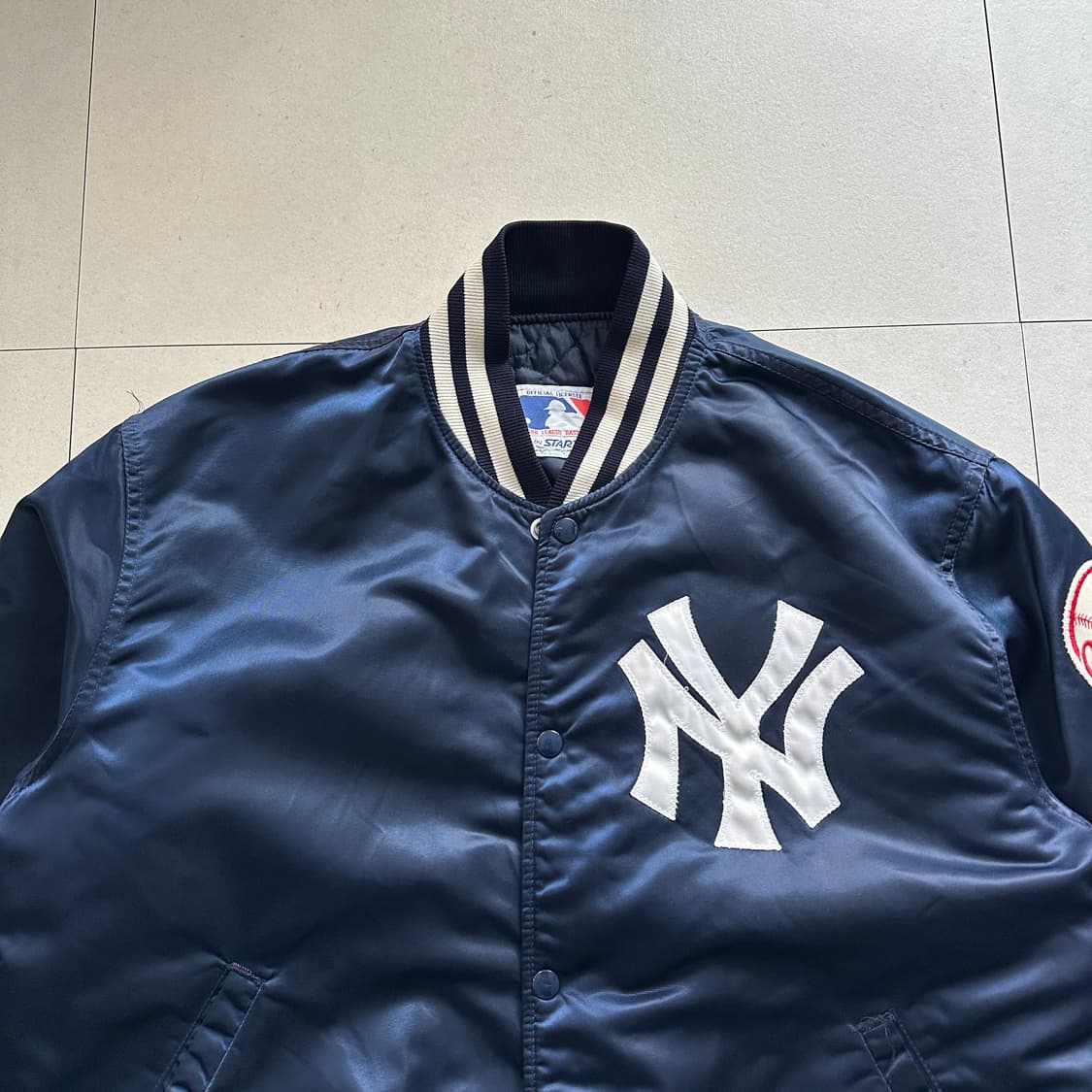 90s 스타터 뉴욕양키스 스타디움 바시티 자켓 MADE IN USA 상품이미지2