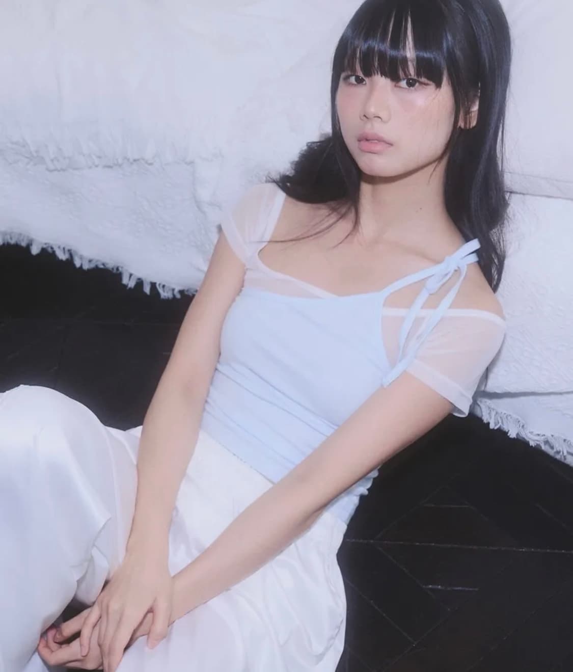 일리고 매쉬 쉬어 레이어드티 상품이미지3