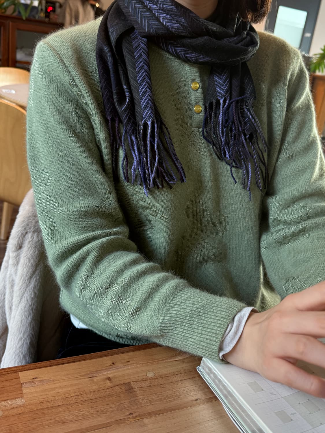 [일본빈티지] 로즈 그린 니트 상품이미지7