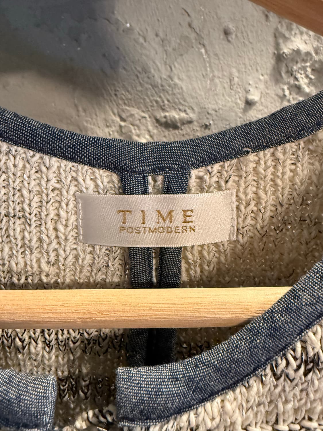 타임 TIME 포스트모던 패턴 니트 자켓 그레이 F 상품이미지5