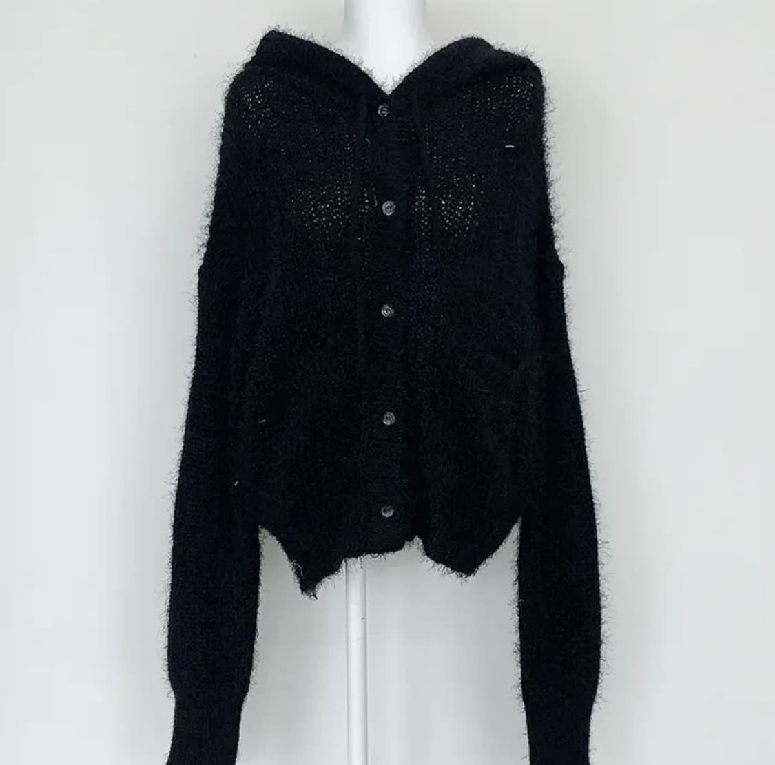 앙고라 솔잎 후드 가디건 상품이미지7