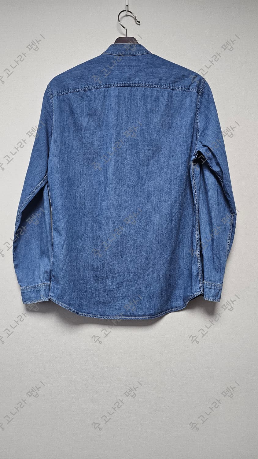 라코스테 슬림핏 헨리넥 청셔츠 (M) 상품이미지2