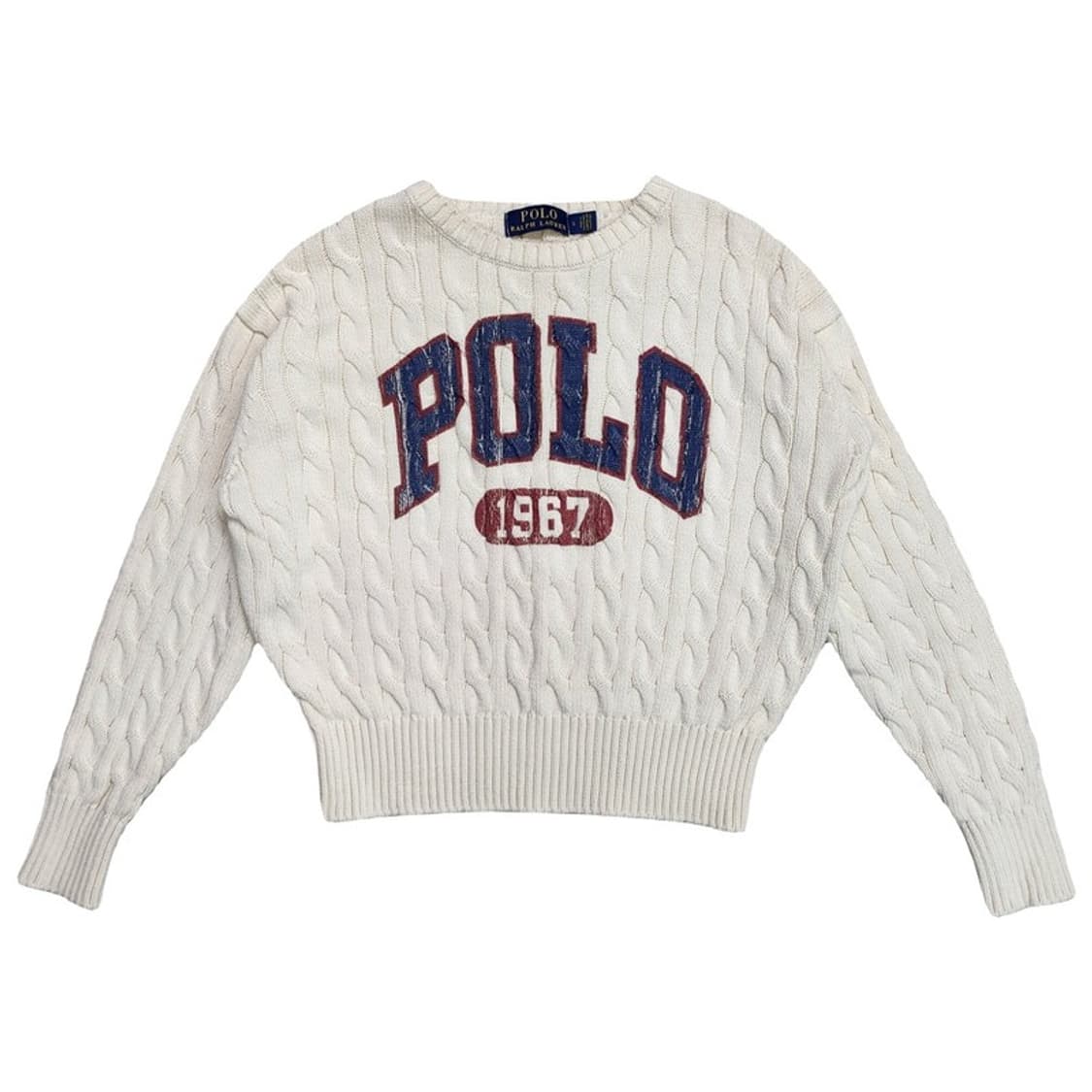 POLO RALPH LAUREN 빅로고 프린팅 케이블 니트 Women S 상품이미지1