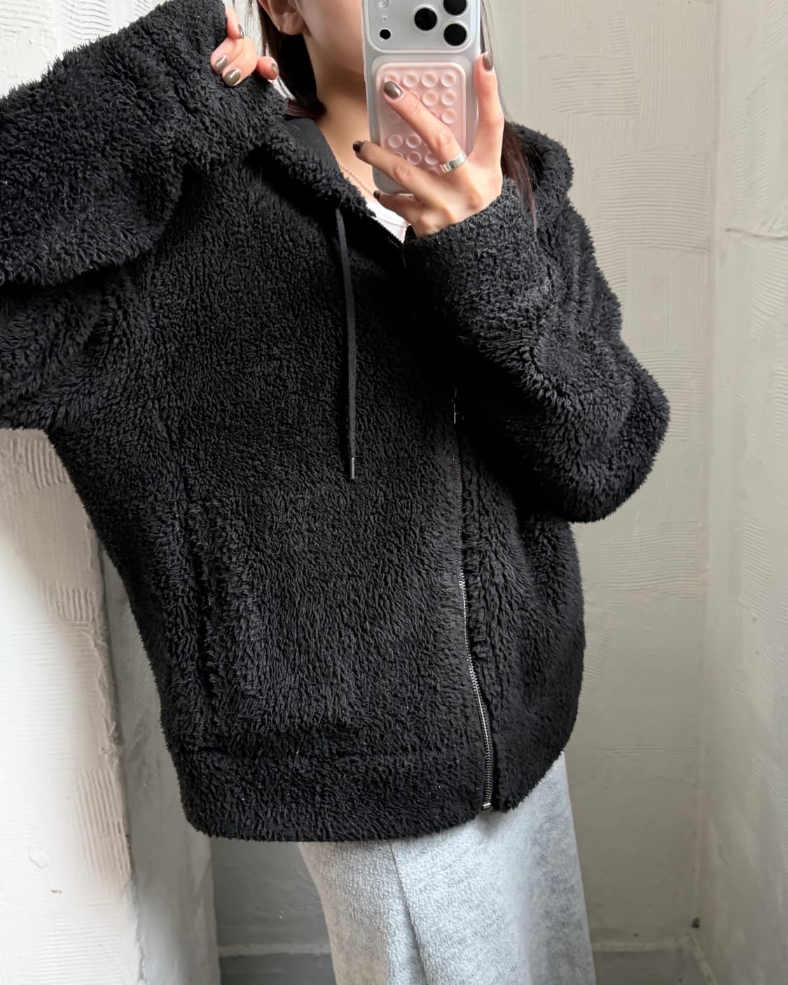 Polo 폴로 랄프로렌 신형 블랙컬러 플리스 후드집업 상품이미지3