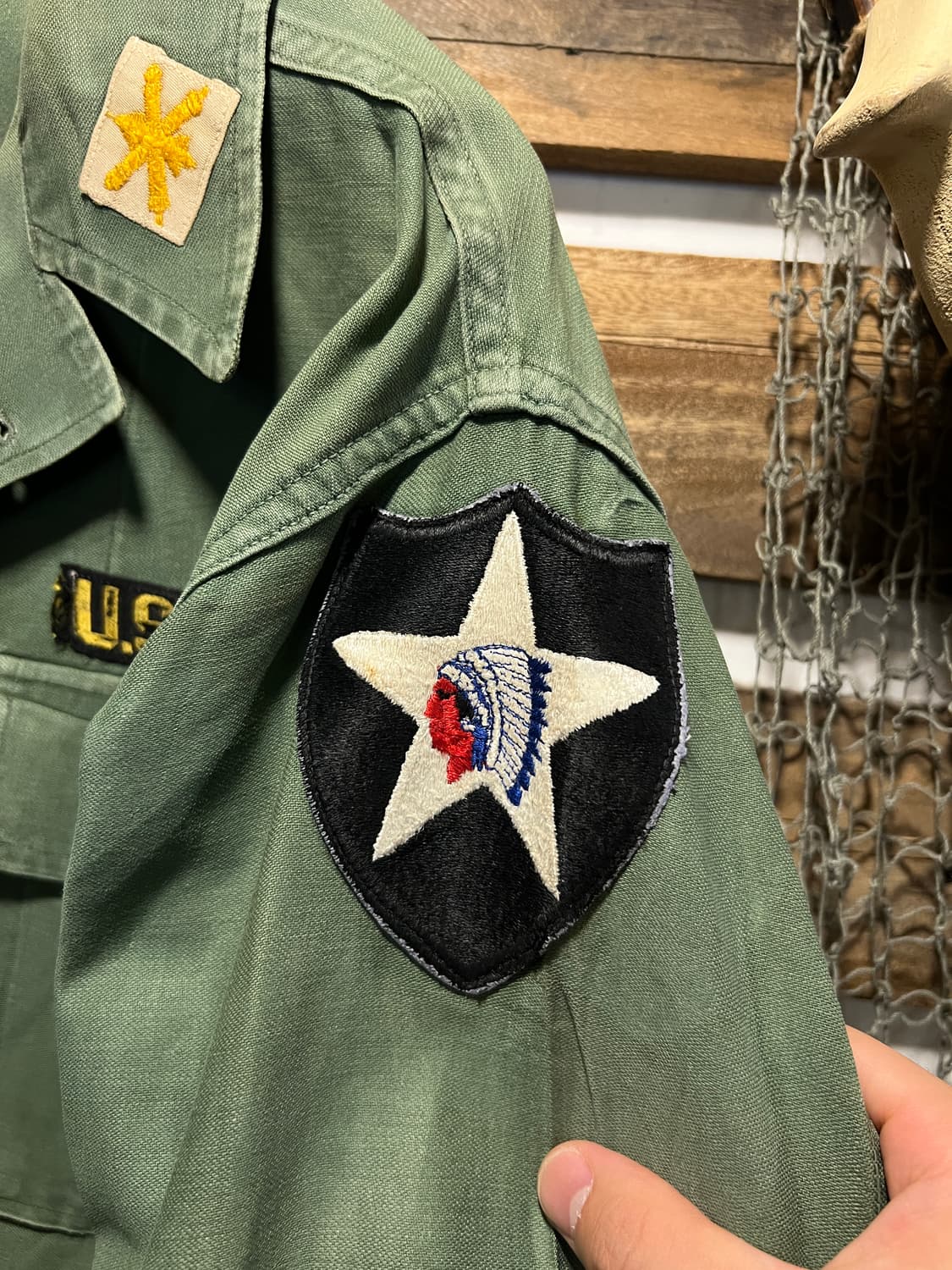 [M]60's 오리지널 U.S ARMY OG-107 밀리터리 셔츠 상품이미지5