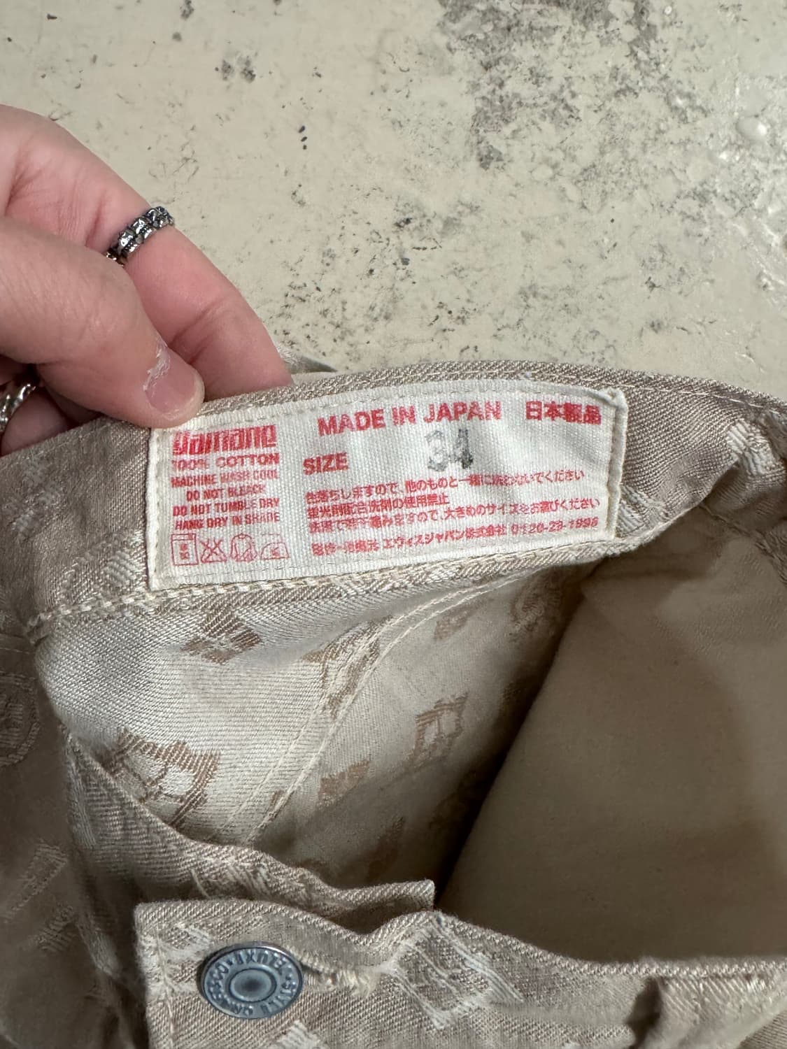 에비수 재팬 다이콕 모노그램 데님팬츠  상품이미지5