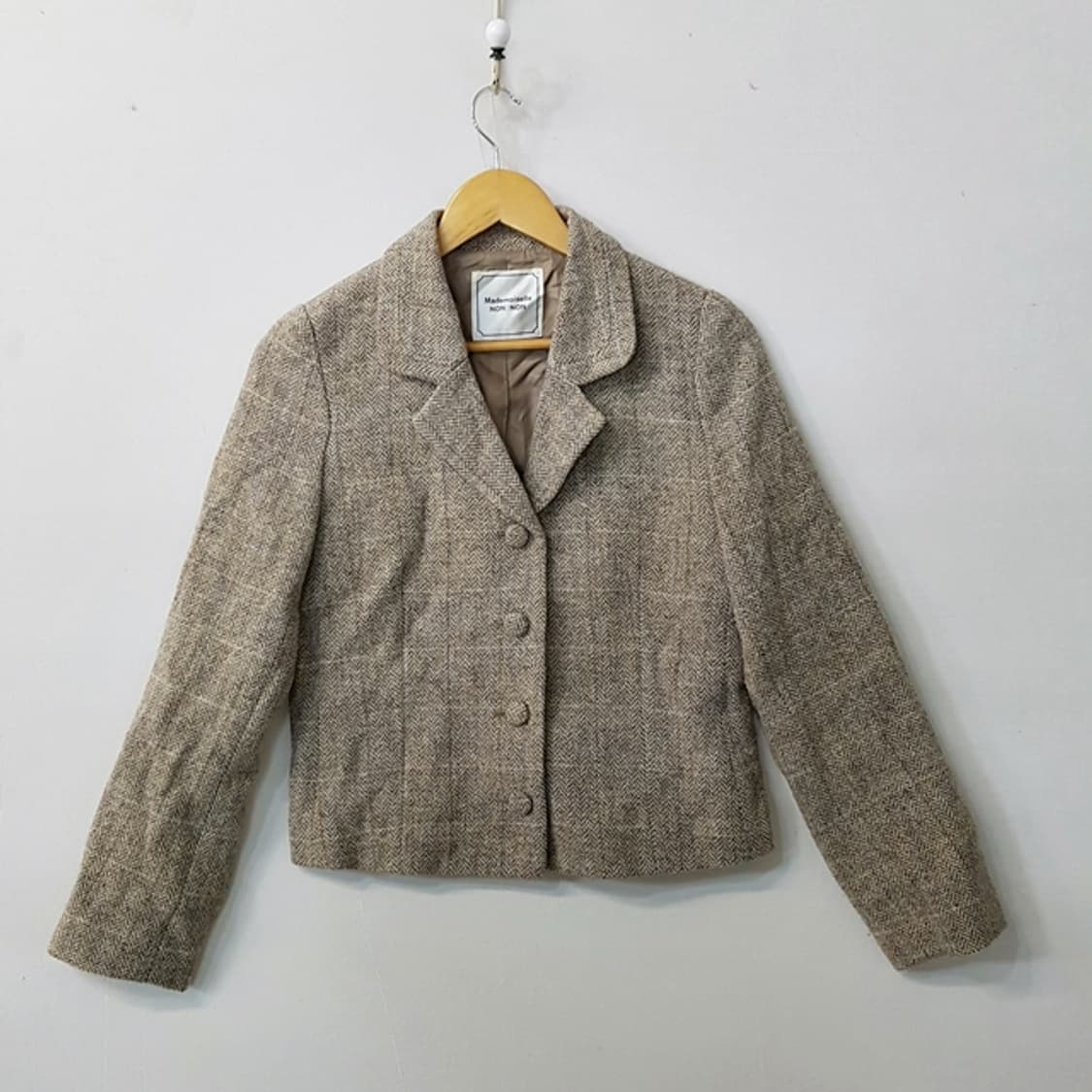 Mademoiselle NON NON 해리스 트위드 헤링본 자켓 상품이미지1