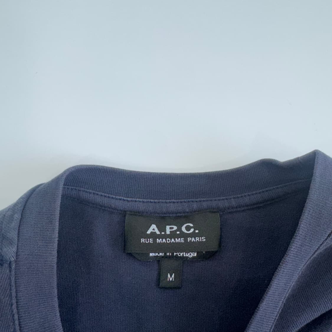 A.P.C 아페쎄 스몰로고 네이비 반팔 상품이미지5