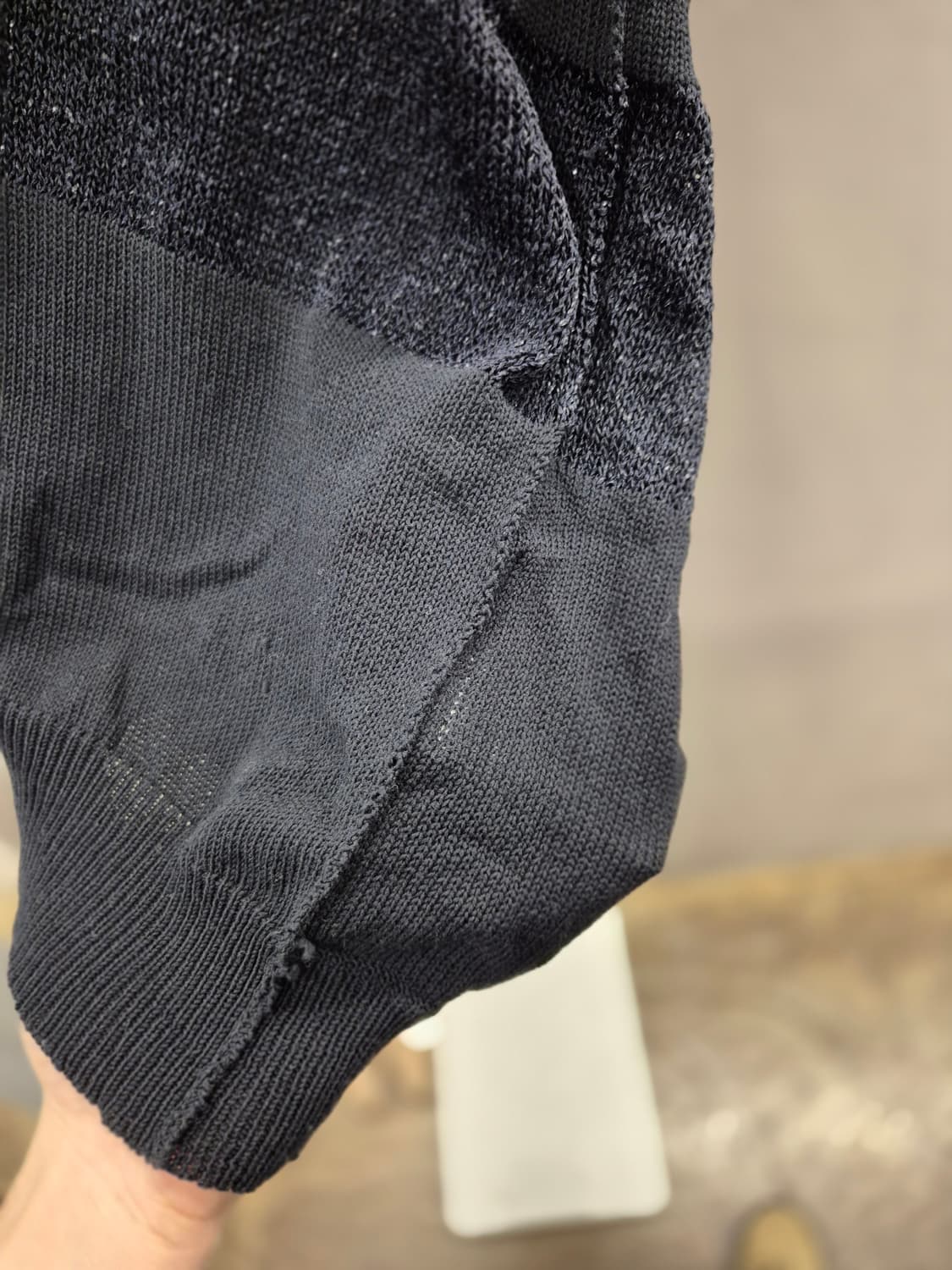 요지 야마모토 블랙 스트라이프 니트 2 상품이미지6