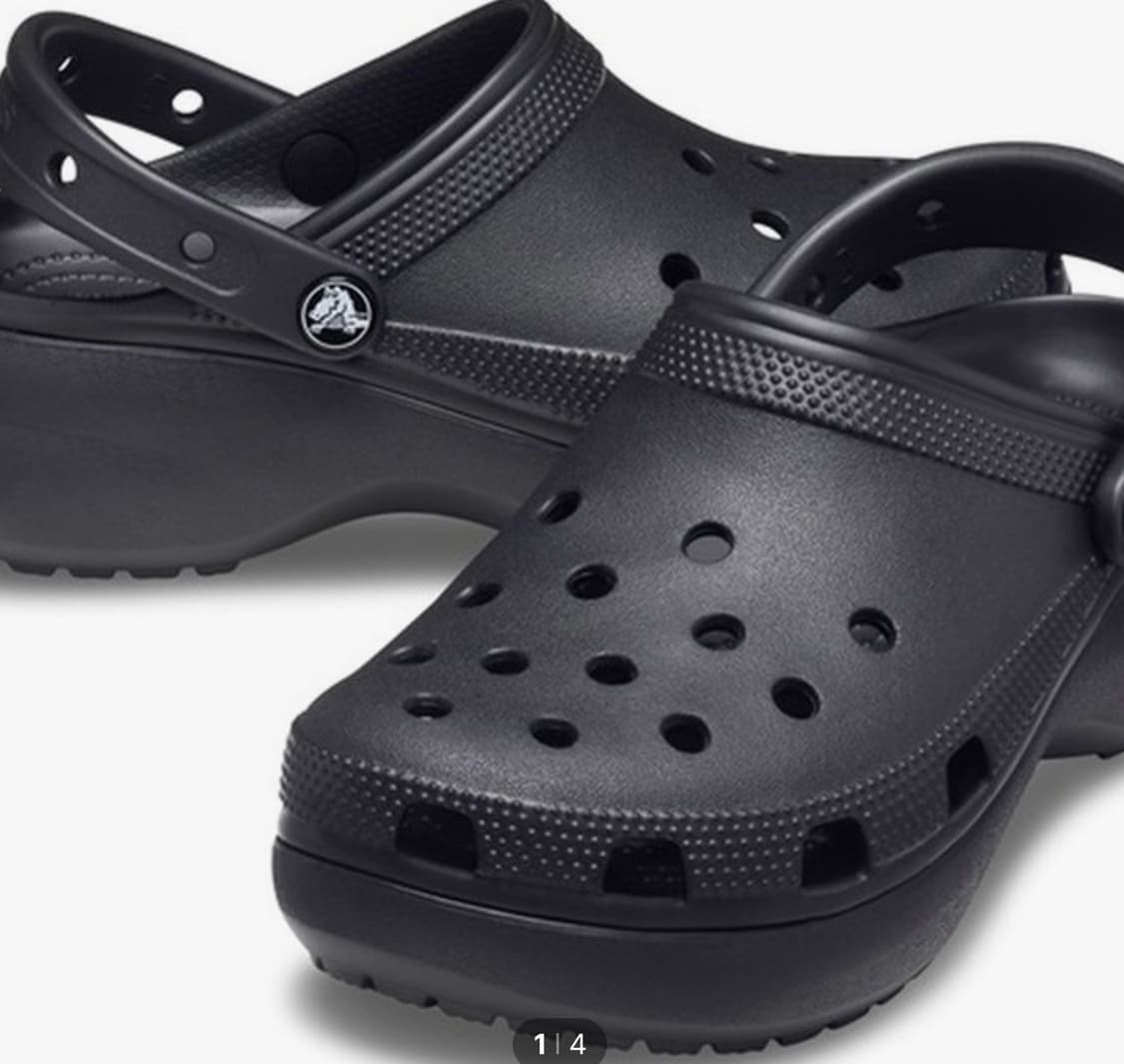 크록스 클래식 플랫폼 클로그 우먼 블랙 206750-001 상품이미지1