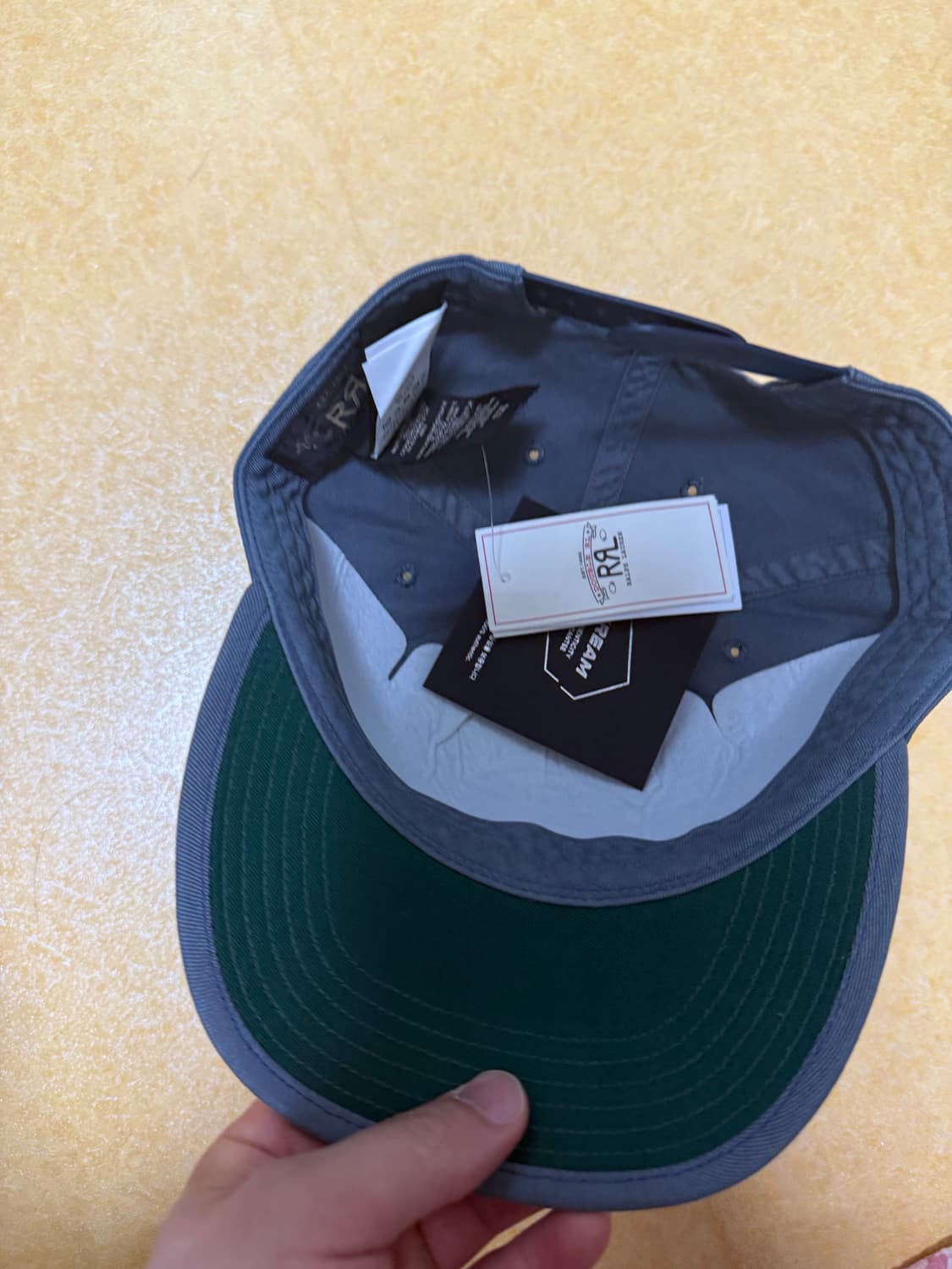 더블알엘 가먼트 다잉 트윌 볼캡 블루 (새상품) 상품이미지4