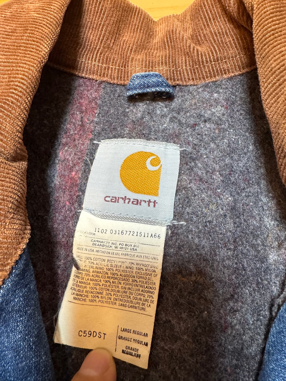빈티지 칼하트 데님 커버올 초어자켓 105이상 상품이미지3