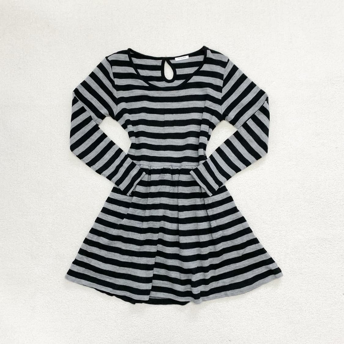 Y2k 갸루 쇼콜라 스트라이프 니트 원피스 상품이미지1