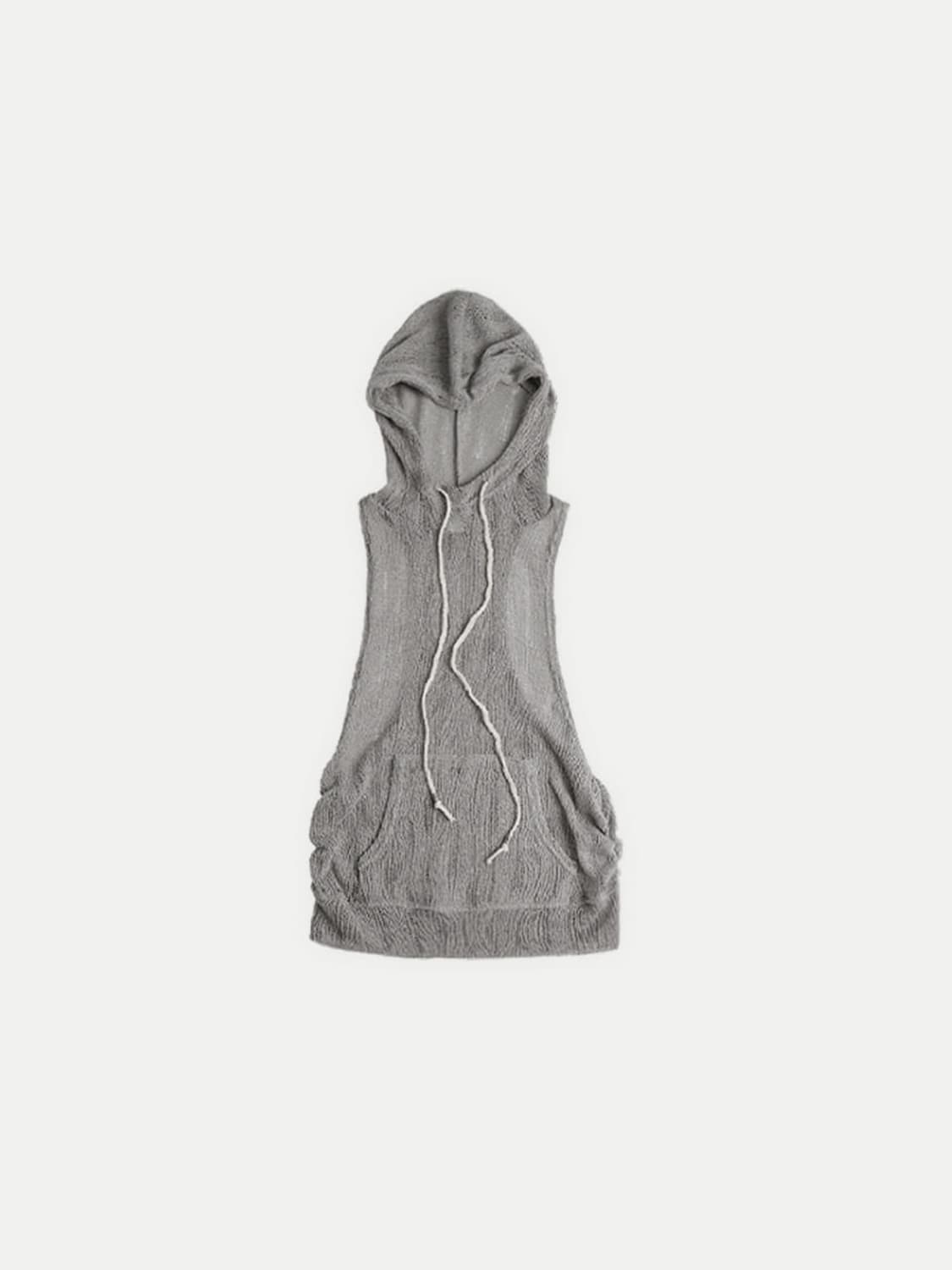 구해요) 콜로신스 COBWEB HOOD SLEEVELESS MELANGE 상품이미지1