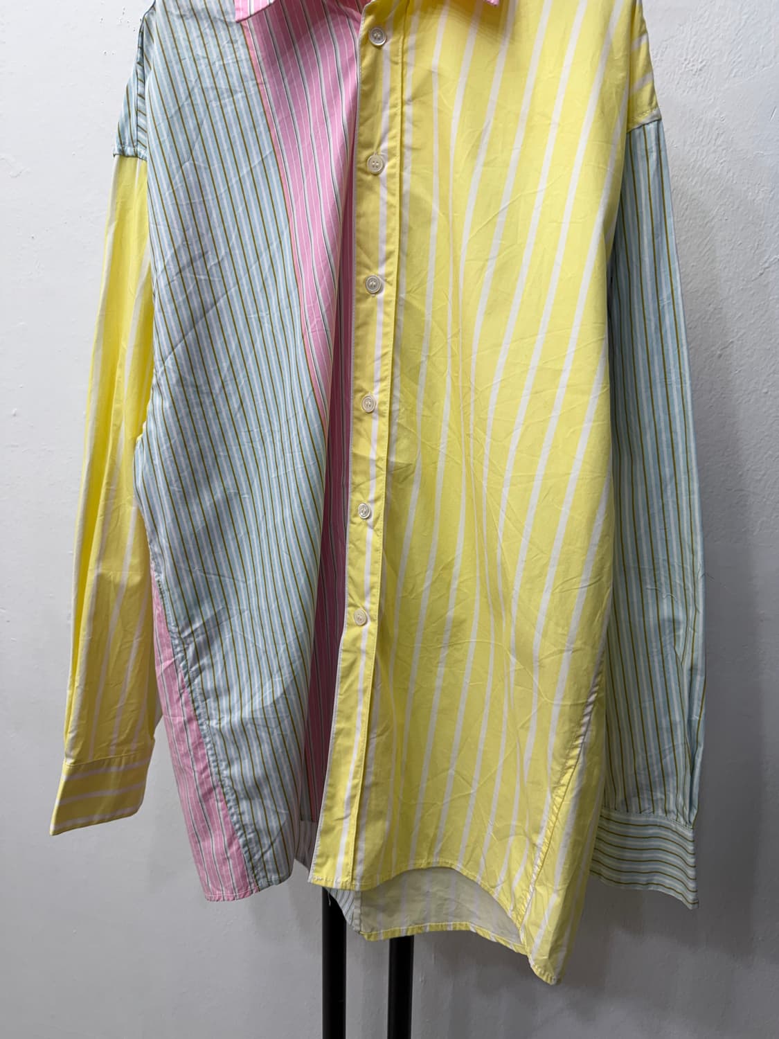 정품) 마르니 여성 오버핏 컬러풀 스트라이프 셔츠 36 상품이미지3