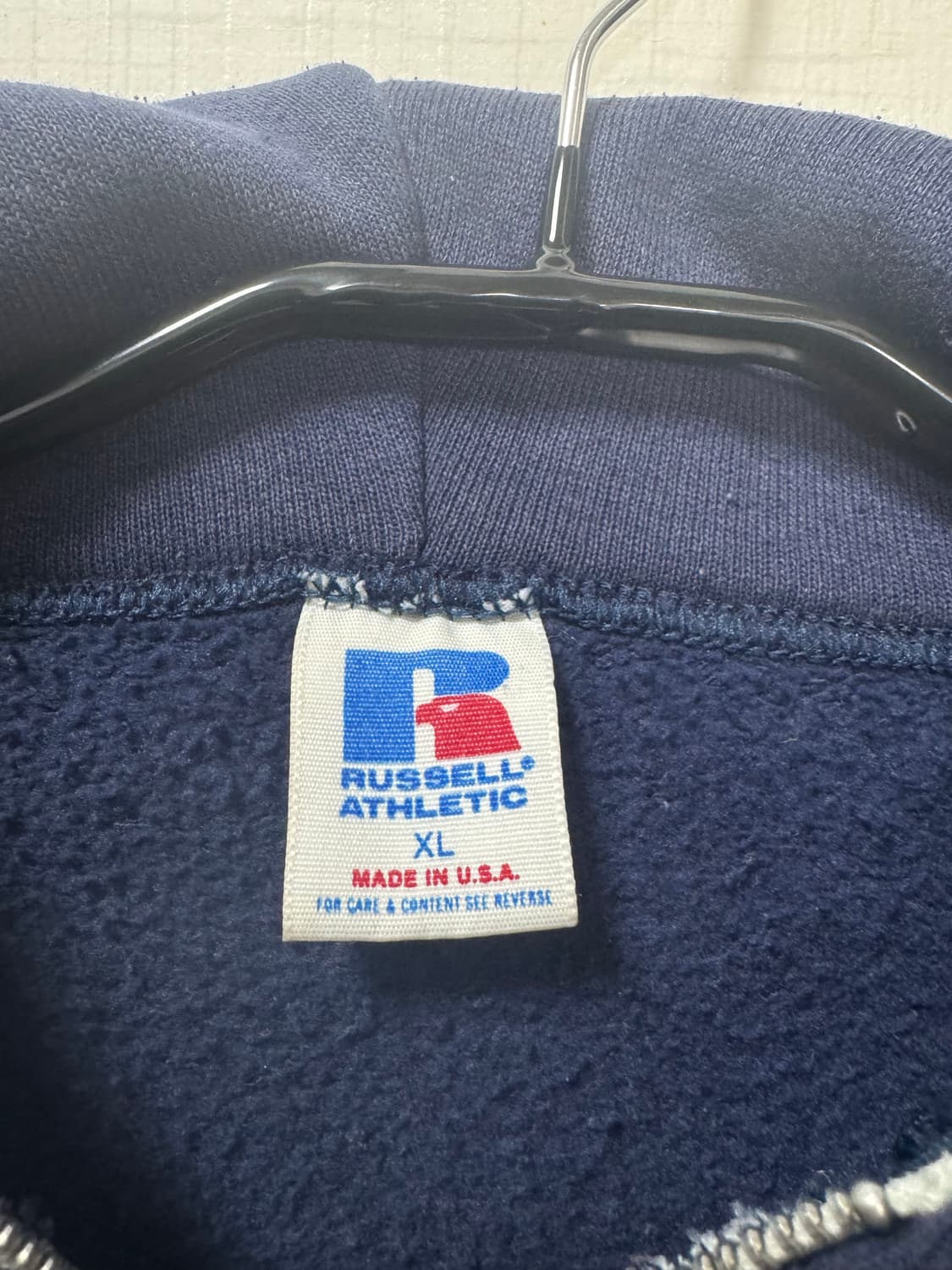 러셀 90s 후드집업 네이비 made in USA 상품이미지3