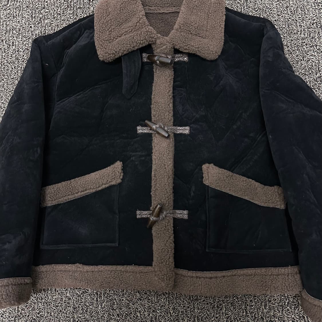 라퍼지 포 우먼 여성 무스탕 점퍼 블랙 S 상품이미지3