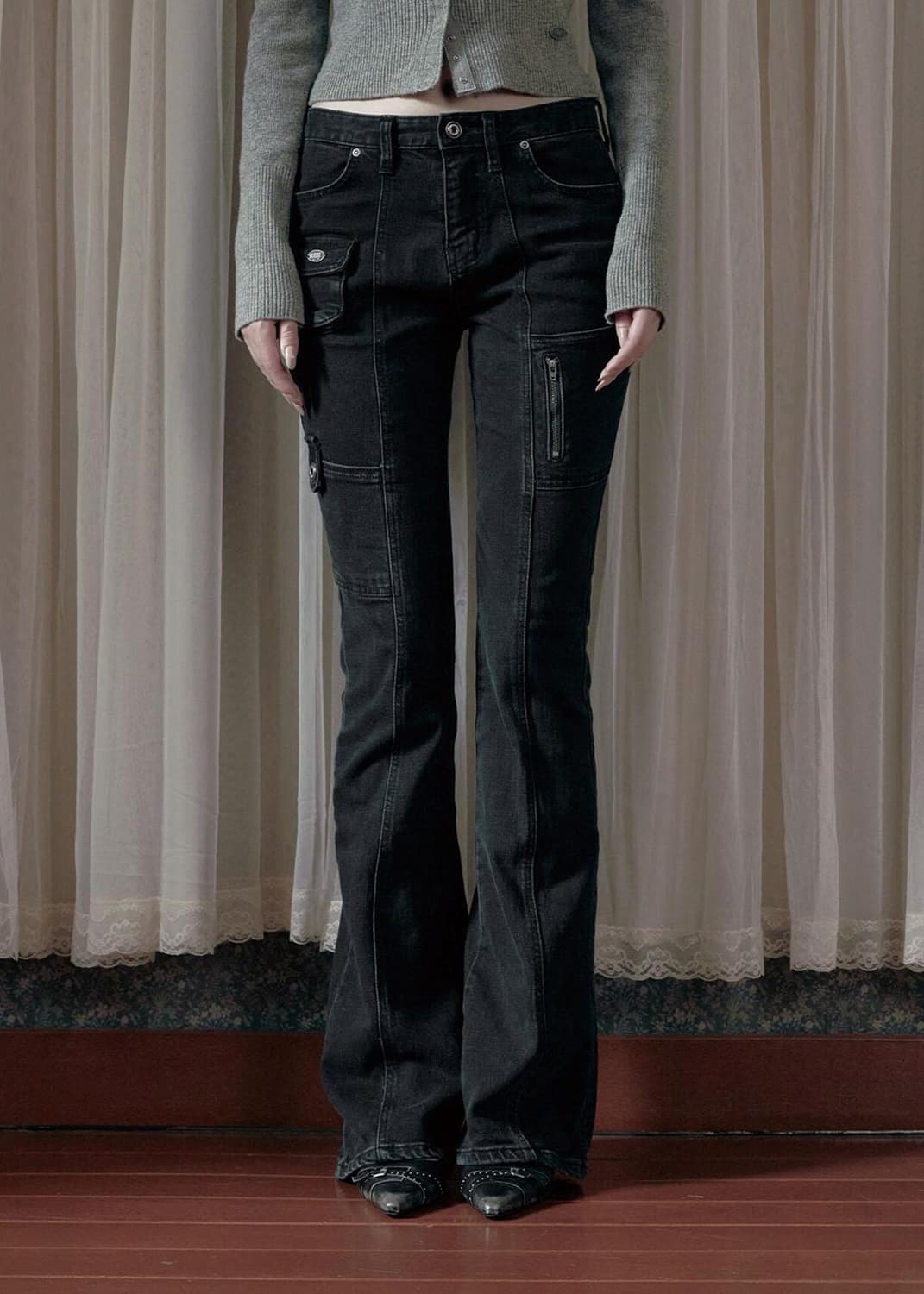 보헴서 SIDE POCKET BOOTCUT JEANS 딥그레이M 상품이미지1