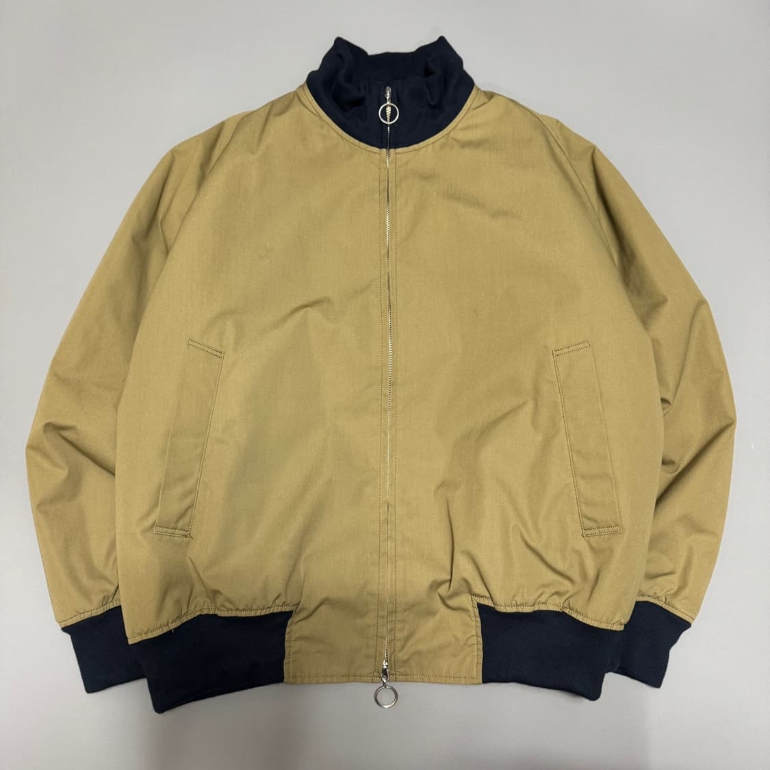 COSEI by 어반리서치 21aw 베이지 트윌 하이넥 집업 블루종 자켓 상품이미지8