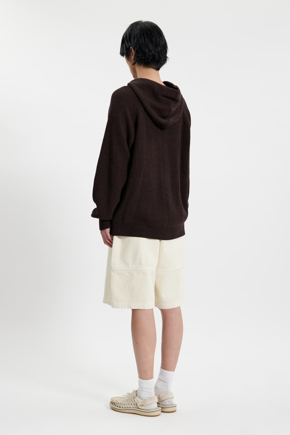 애프터프레이 니트집업 브라운 L 컴포트 후디 집업 니트 브라운 상품이미지8