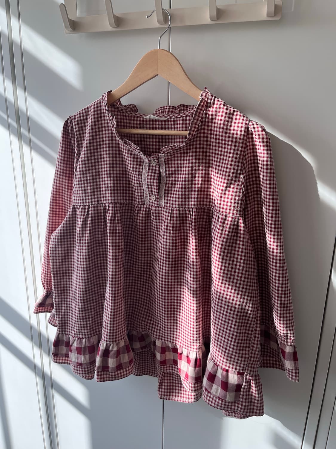 Ullala 빨간머리앤 체크 블라우스 상품이미지6