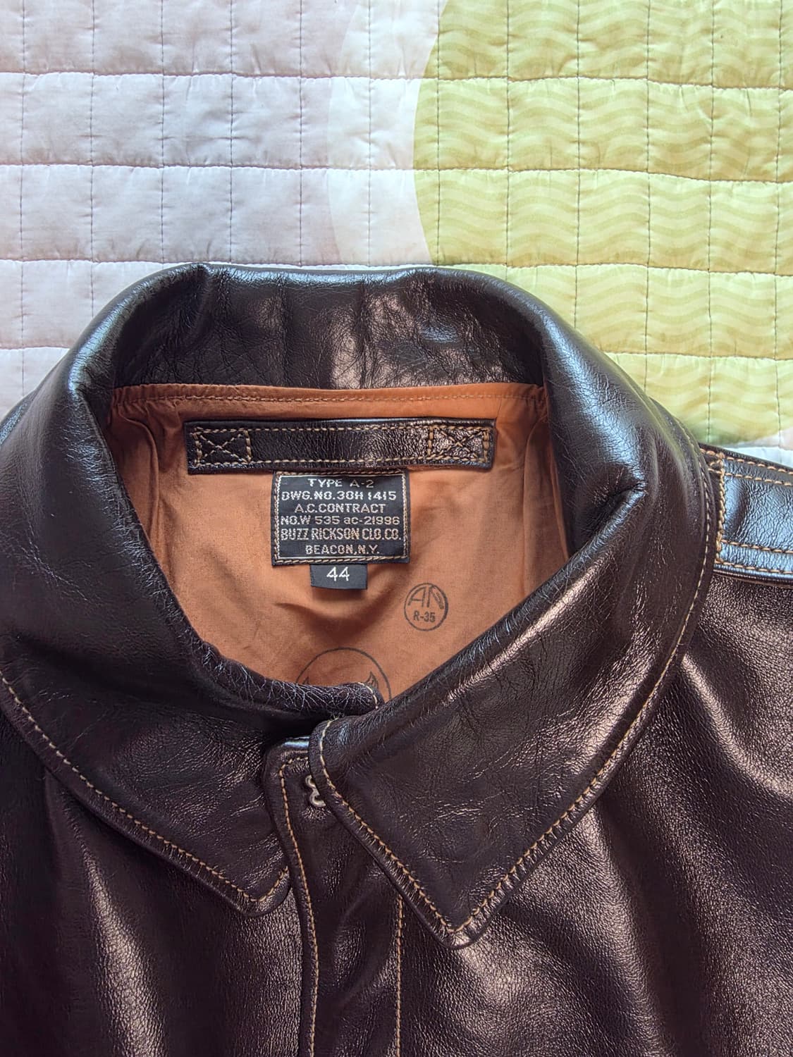 버즈릭슨 Buzz Rickson's A-2 레드립   말가죽 자켓 44 상품이미지9