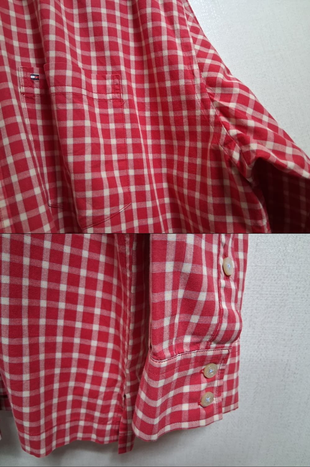 타미힐피거 체크 긴팔셔츠 남성110 일본빈티지  상품이미지4