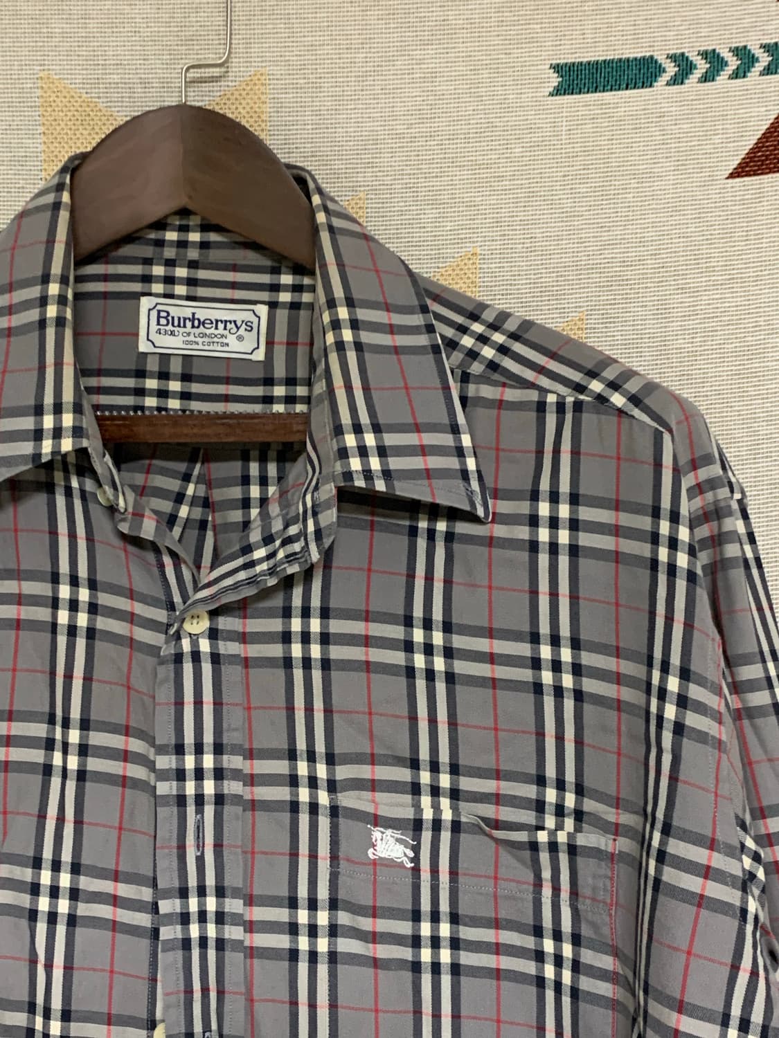 버버리 빈티지 체크 셔츠 XL 상품이미지3